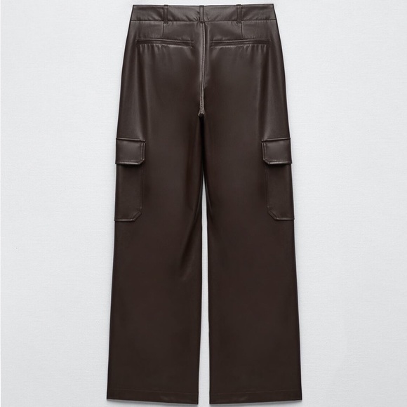 BNWT Zara Faux Leather Pant Sz S - Picture 6 of 7